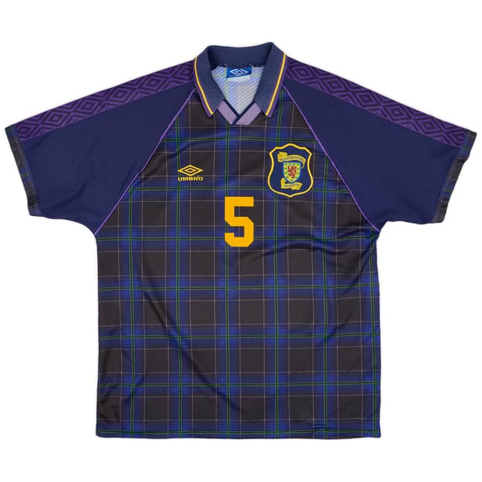 1994-96 Scotland Home Shirt Hendry #5 - 9/10 - (XL)