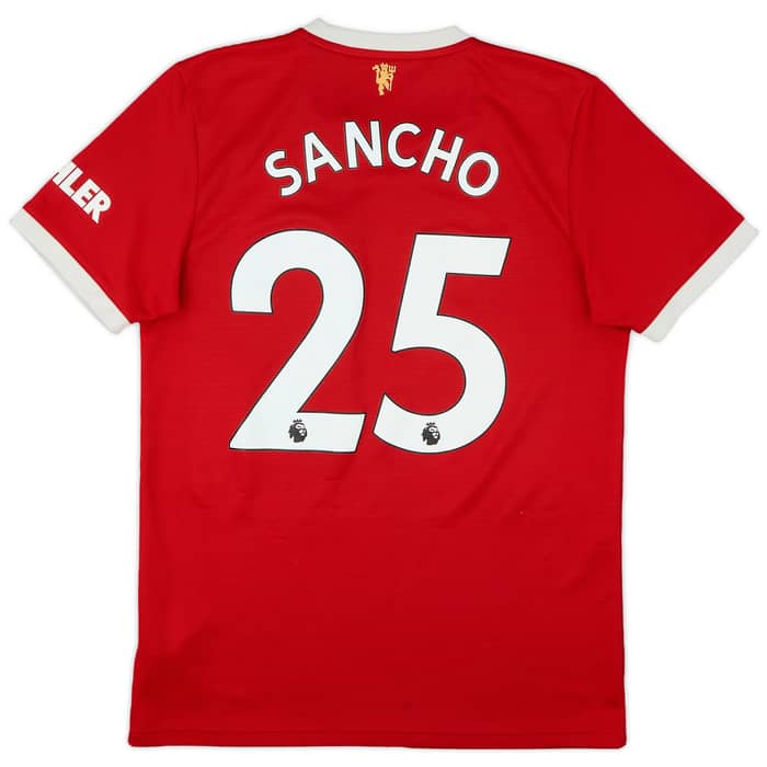 2021-22 Manchester United Home Shirt Sancho #25 - 7/10 - (M)
