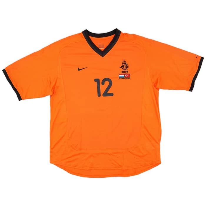 2001 Netherlands Match Issue Home Shirt Ooijer #12