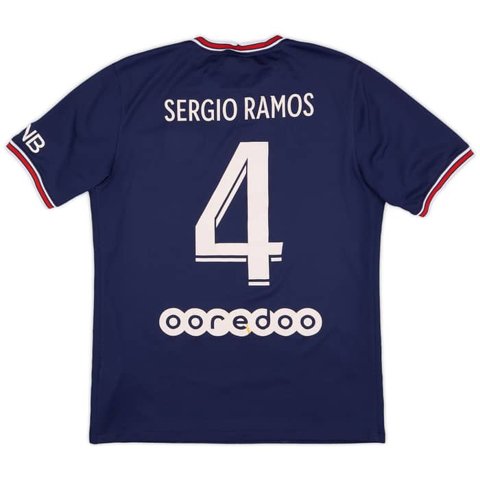 2021-22 Paris Saint-Germain Home Shirt Sergio Ramos #4 - 6/10 - (M)