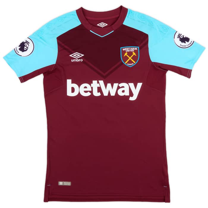 2017-18 West Ham Match Issue Home Shirt A. Ayew #20