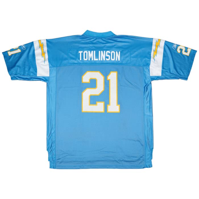 2002-04 San Diego Chargers Tomlinson #21 Reebok On Field Alternate Jersey - 7/10 - (XXL)