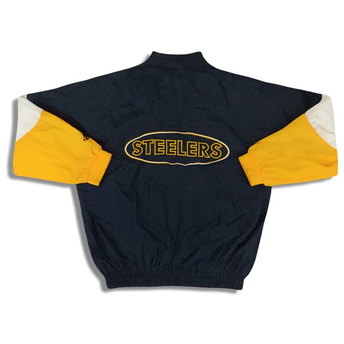 1990s Pittsburgh Steelers Logo Athletic Full-Zip Windbreaker Jacket Y