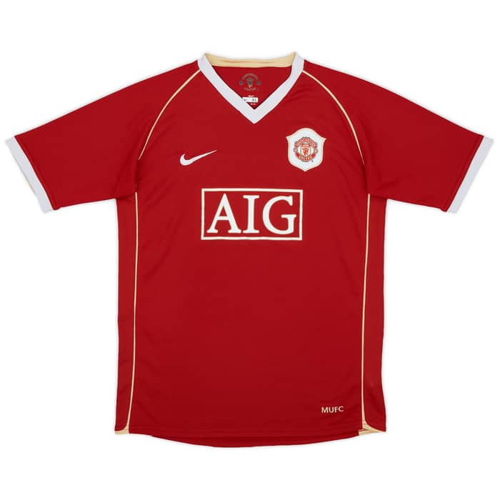 2006-07 Manchester United Home Shirt Carrick #16 - 7/10 - (XL.Boys)
