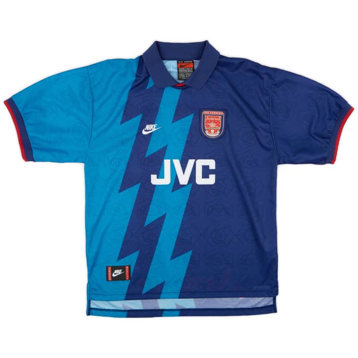 1995-96 Arsenal Signed Away Shirt Adams #6 - 9/10 - (XL)