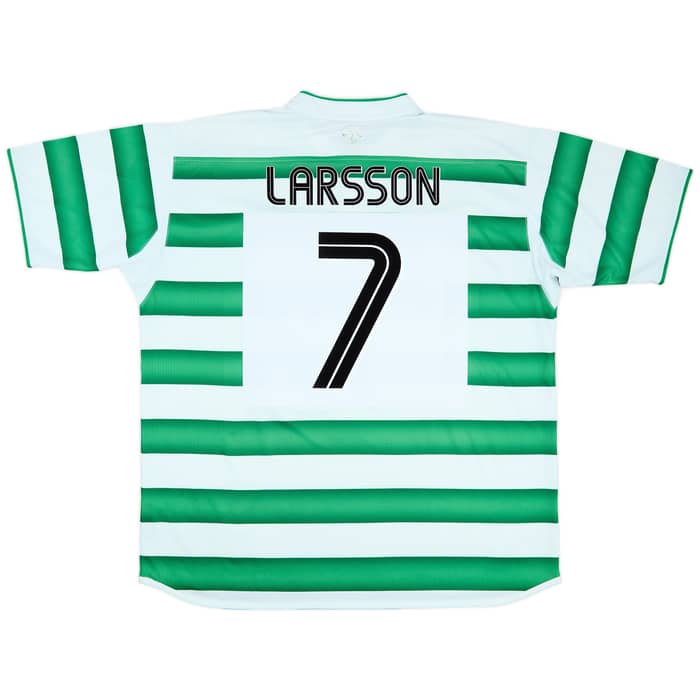 2003-04 Celtic Home Shirt Larsson #7 - 8/10 - (XXL)
