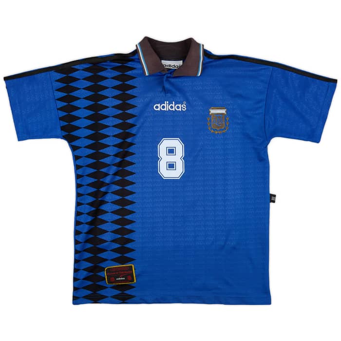1994-95 Argentina Away Shirt Riquelme #8 - 8/10 - (S)
