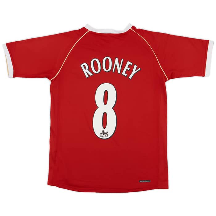 2006-07 Manchester United Home Shirt Rooney #8 - 8/10 - (XL.Boys)