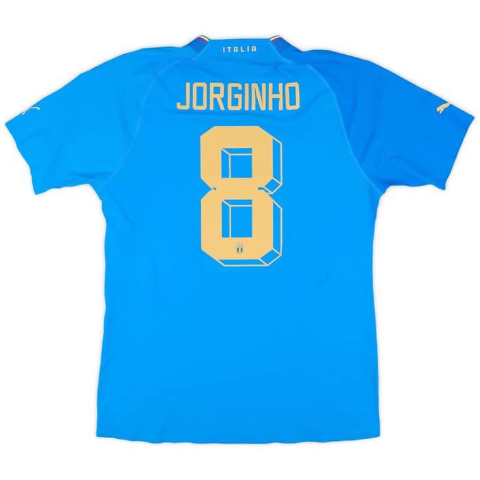 2022-23 Italy Authentic Home Shirt Jorginho #8 - 8/10 - (L)