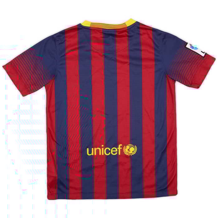 2013-14 Barcelona Home Shirt - 8/10 - (M.Boys)