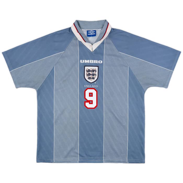 1996-97 England Away Shirt Shearer #9 - 8/10 - (XL)