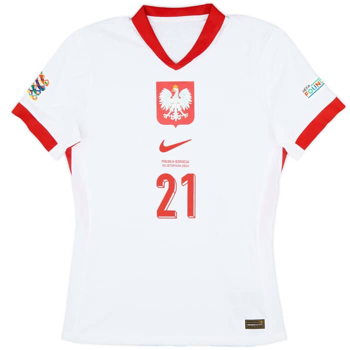 2024 Poland Match Issue Nations League Home Shirt Zalewski #21