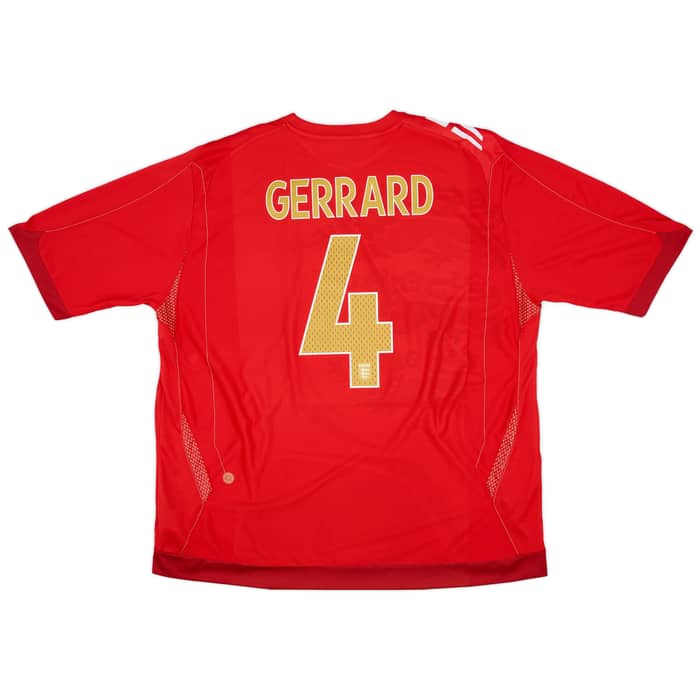 2006-08 England Away Shirt Gerrard #4 - 9/10 - (3XL)