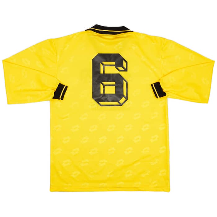 1992-93 Udinese Match Worn Away L/S Shirt #6 (Mandorlini)