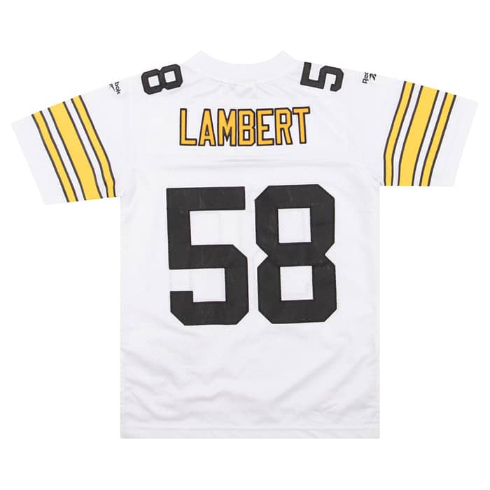 1976 Pittsburgh Steelers Lambert #58 Reebok Throwback Jersey (Away) Y
