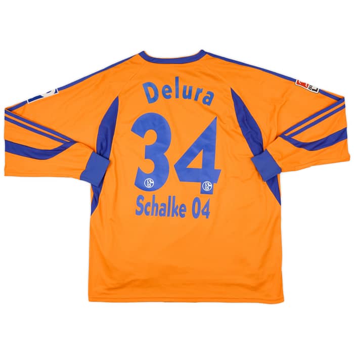 2003-04 Schalke Match Issue Third L/S Shirt Delura #34