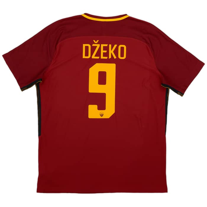 2017-18 Roma Authentic Home Shirt Dzeko #9 - 5/10 - (XL)