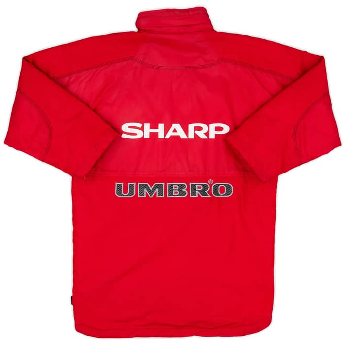 1998-99 Manchester United Umbro Padded Bench Coat - 8/10 - (Y)