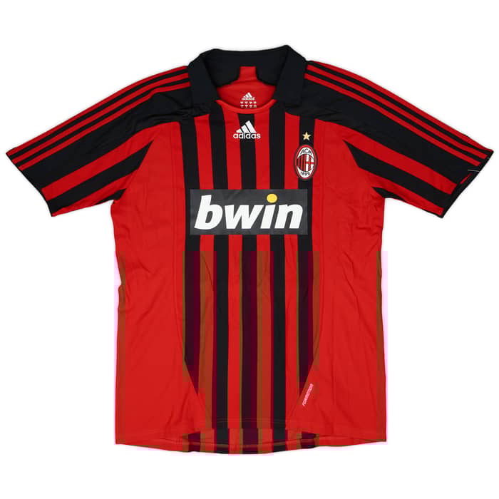 2007-08 AC Milan Player Issue Home Shirt Aubame P. #18