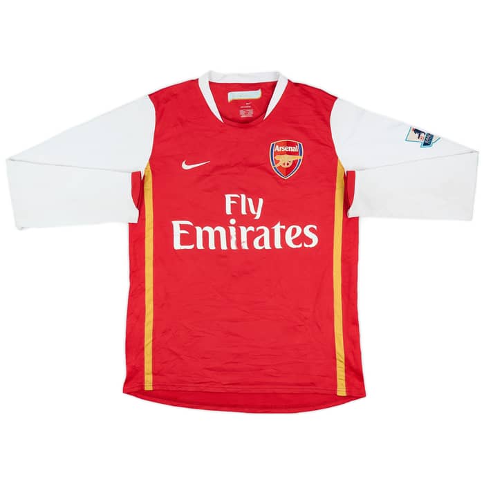 2006-08 Arsenal Home L/S Shirt Fabregas #4 - 5/10 - (S)