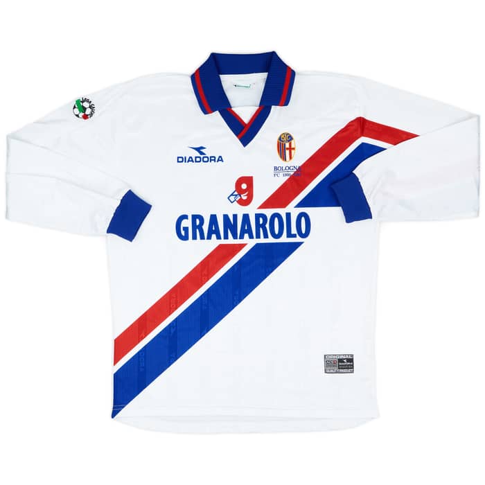 1999-00 Bologna Match Issue Away L/S Shirt Foschini #29