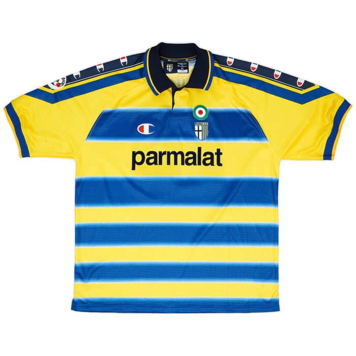 1999-00 Parma Match Worn Home Shirt Di Vaio #20
