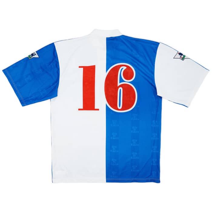 1996-97 Blackburn Match Issue Home Shirt #16