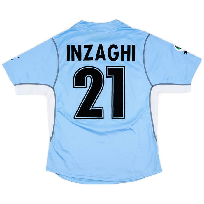 2001-02 Lazio Home Shirt Inzaghi #21 - 7/10 - (XL)
