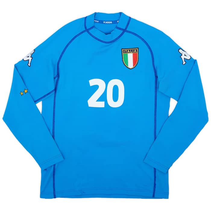 2000-01 Italy Home L/S Shirt Totti #20 - 8/10 - (S)