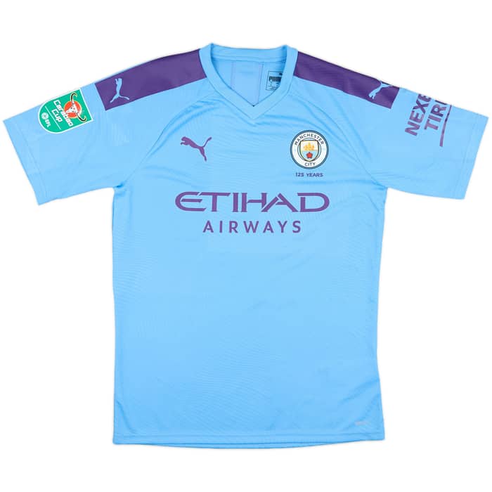 2019-20 Manchester City Match Issue Carabao Cup Home Shirt Fernandinho #25