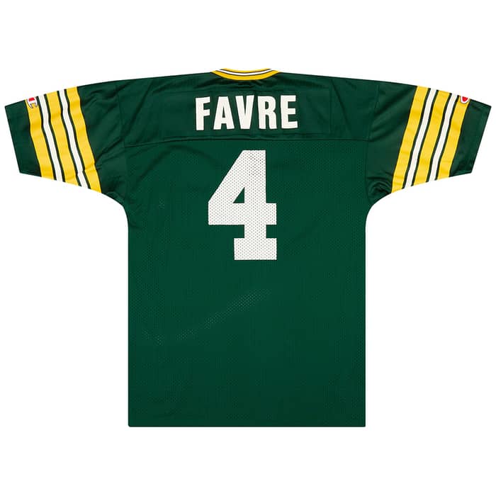 1992-96 Green Bay Packers Favre #4 Champion Home Jersey (Excellent) XL