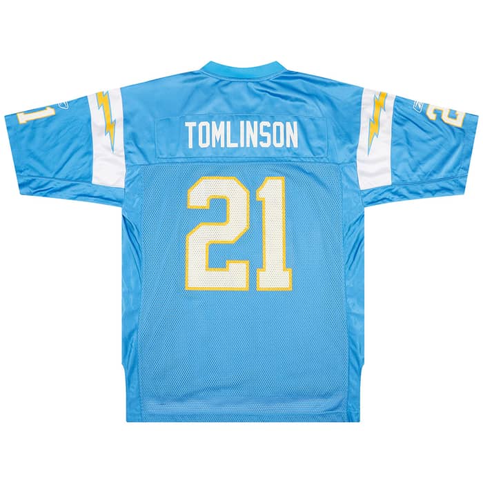 2002-04 San Diego Chargers Tomlinson #21 Reebok On Field Alternate Jersey (Very Good) XXL