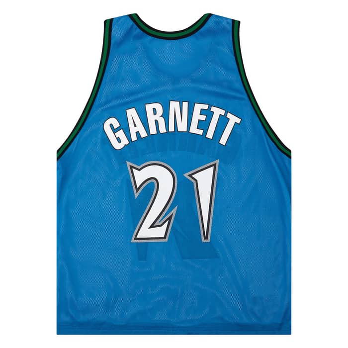 1996-02 Minnesota Timberwolves Garnett #21 Champion Home Reversible Jersey (Excellent) L
