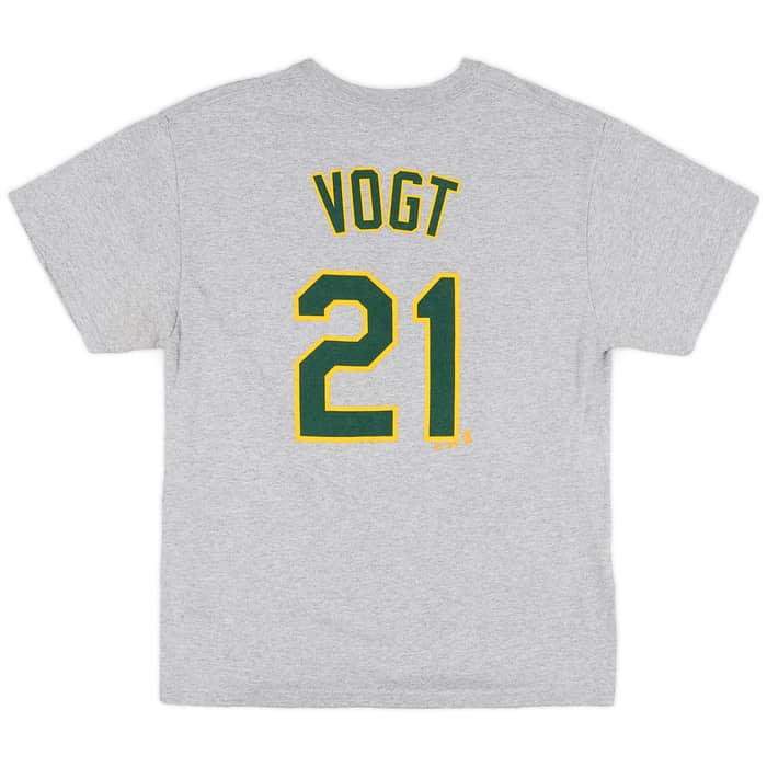 2013-17 Oakland Athletics Vogt #21 Majestic Tee - 8/10 - (L)