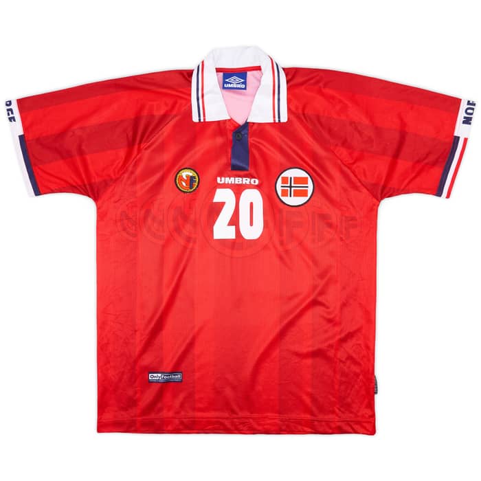 1998-00 Norway Home Shirt Solskjaer #20 - 8/10 - (XL)
