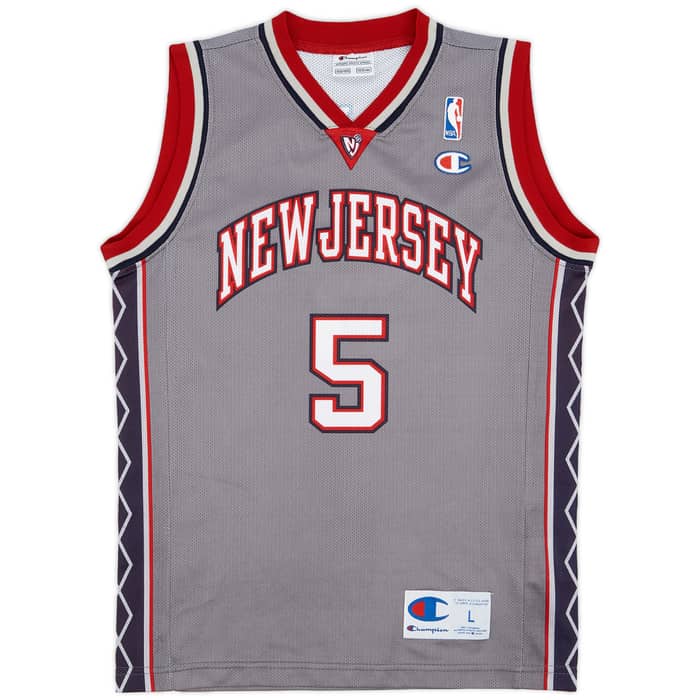 2001-05 New Jersey Nets Kidd #5 Champion Alternate Jersey - 9/10 - (L.Boys)