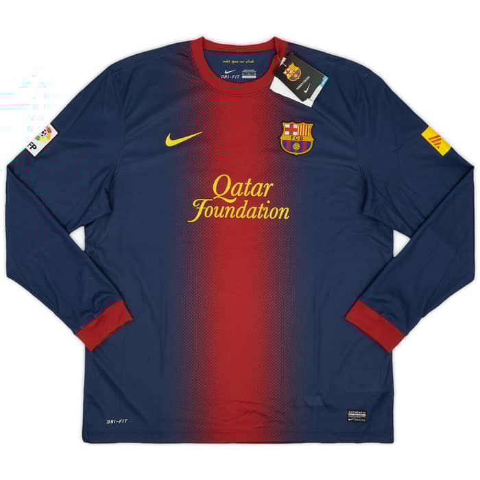 2012-13 Barcelona Home L/S Shirt Messi #10 (XL)