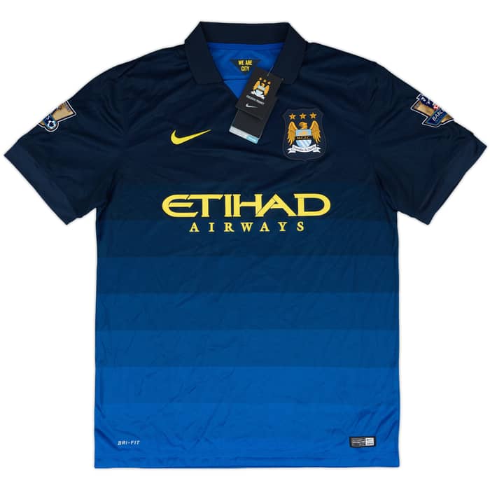 2014-15 Manchester City Away Shirt Jovetic #35 (L)