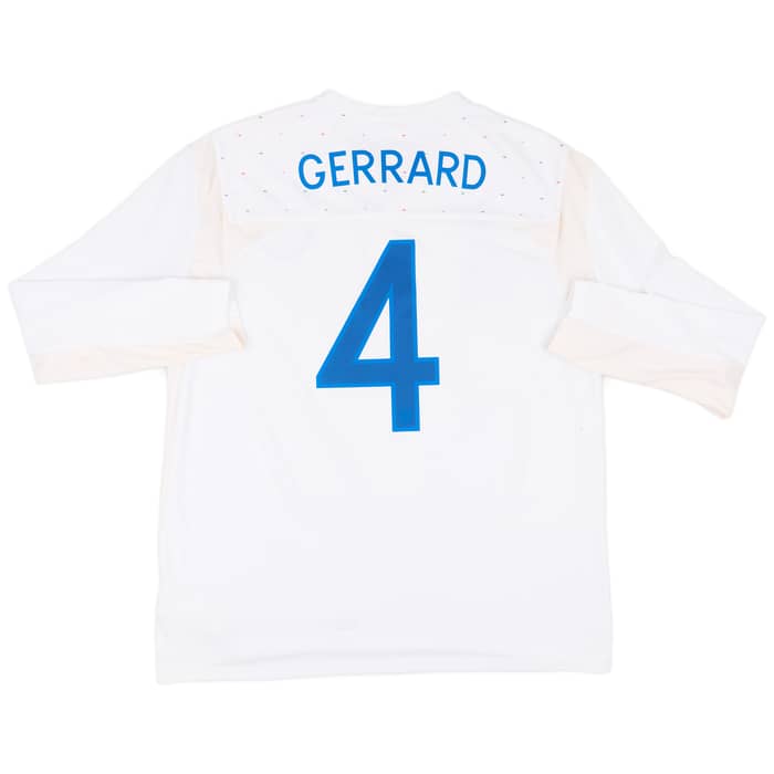 2010-11 England Home L/S Shirt Gerrard #4 - 6/10 - (XL)