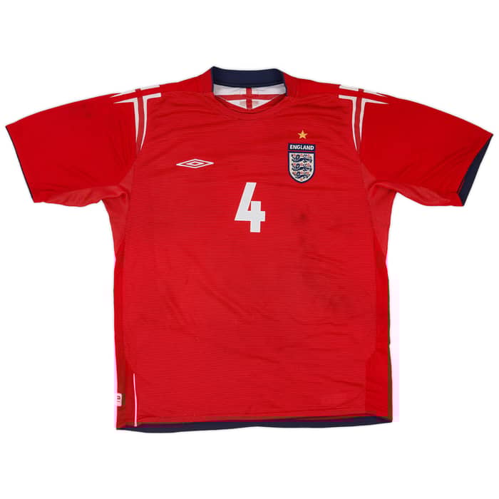 2004-06 England Away Shirt Gerrard #4 - 6/10 - (XXL)