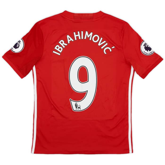 2016-17 Manchester United Home Shirt Ibrahimovic #9 - 8/10 - (M.Boys)