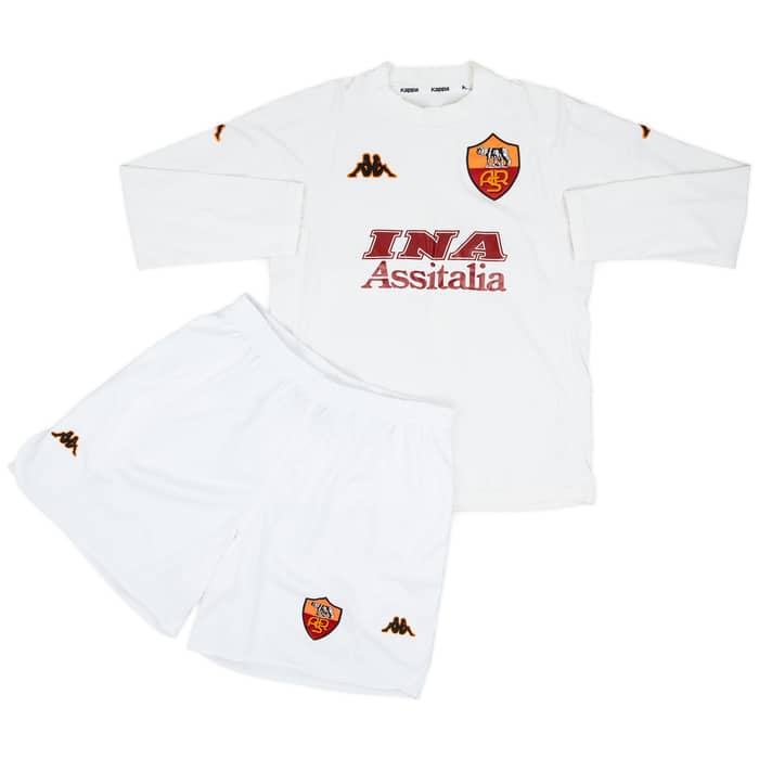 2000-01 Roma Away L/S Full Kit - 9/10 - (M)