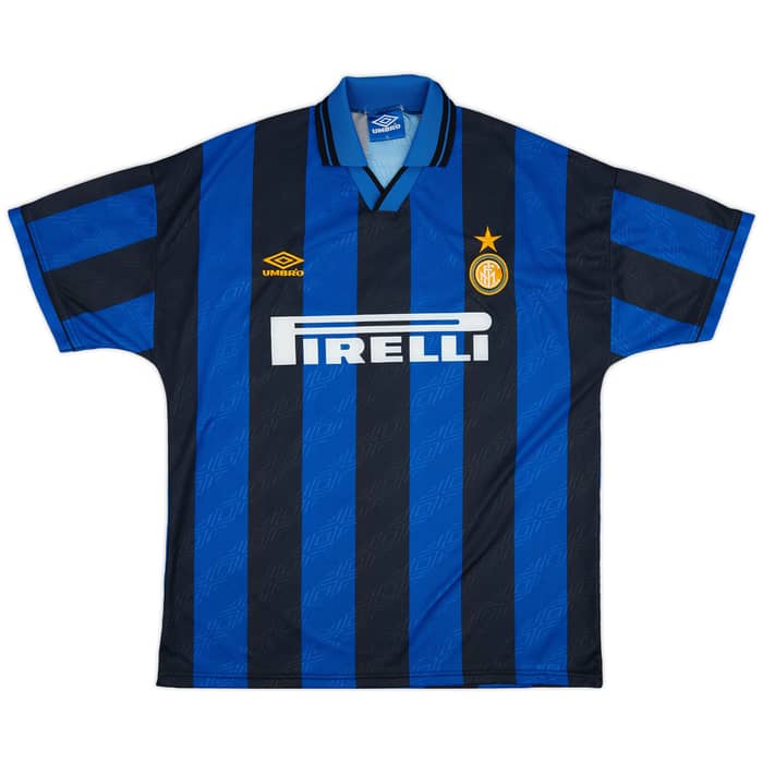 1995-96 Inter Milan Home Shirt Branca #27 - 9/10 - (XL)