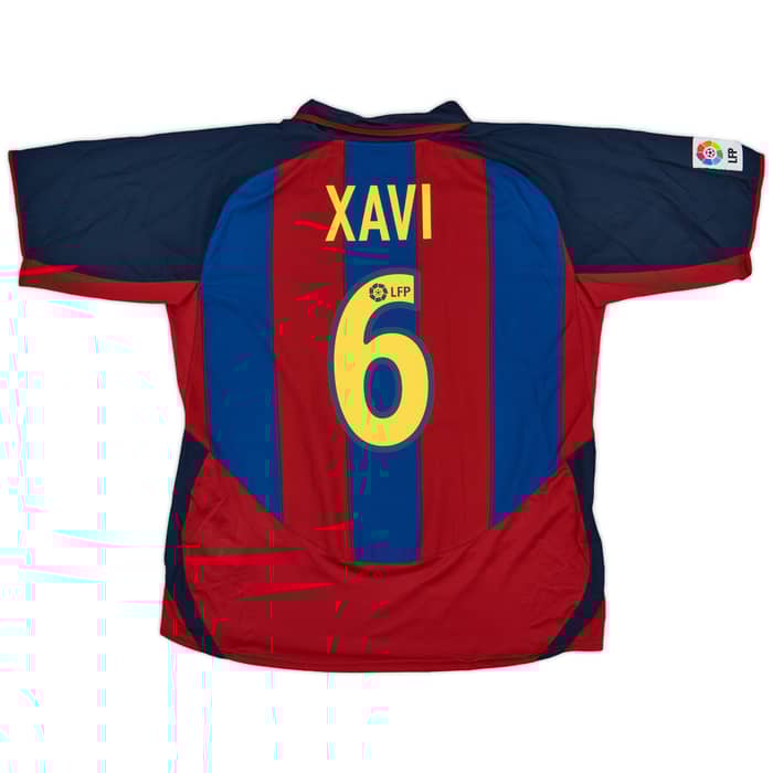 2003-04 Barcelona Home Shirt Xavi #6 - 10/10 - (XL)
