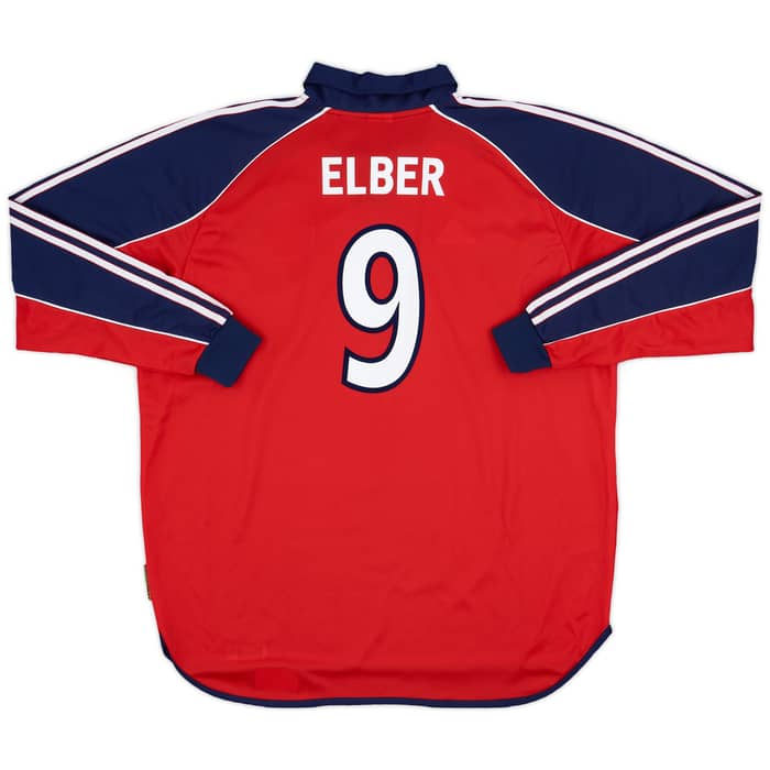 1999-01 Bayern Munich Player Issue Home L/S Shirt Elber #9 - 9/10 - (XL)