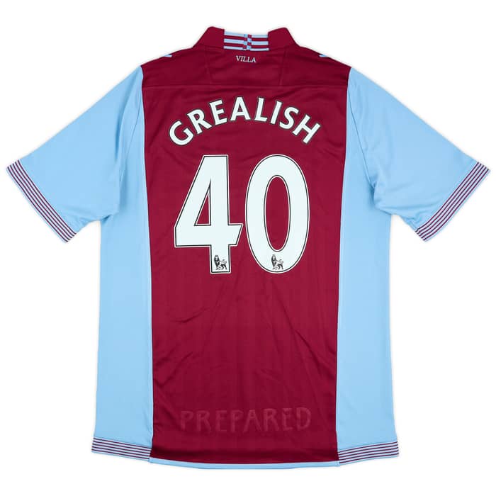 2013-14 Aston Villa Home Shirt Grealish #40 - 6/10 - (XL)