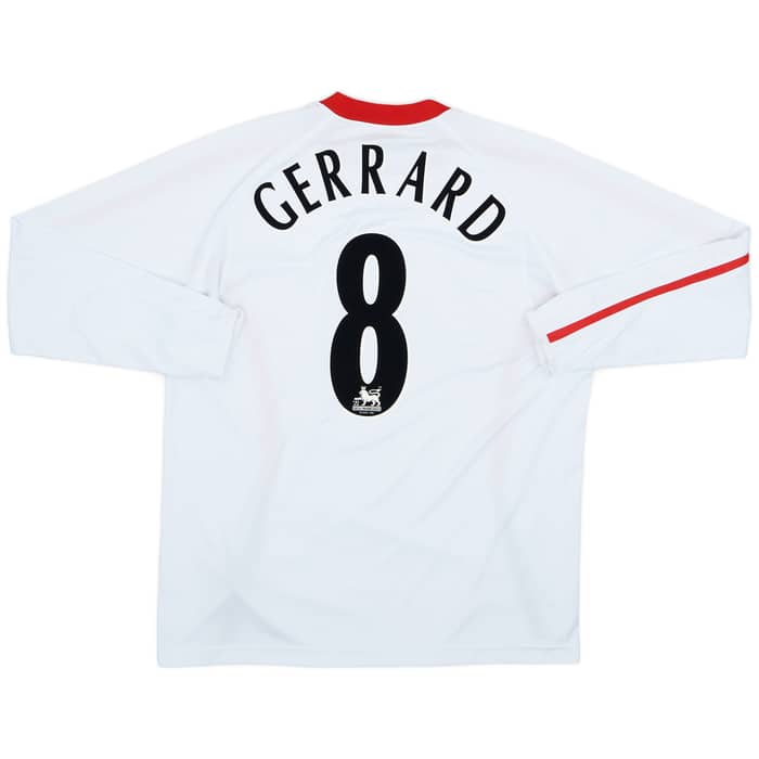 2005-06 Liverpool Away L/S Shirt Gerrard #8 - 8/10 - (L)