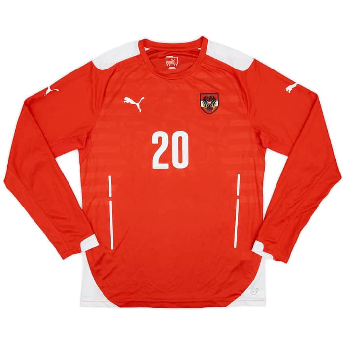 2014-16 Austria Player Issue Home L/S Shirt #20 - 8/10 - (L)