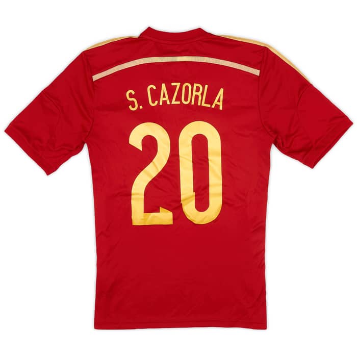 2013-15 Spain Home Shirt S.Cazorla #20 (S)