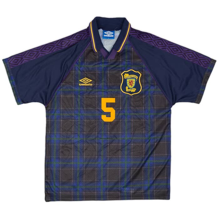 1994-96 Scotland Home Shirt Hendry #5 - 9/10 - (L)